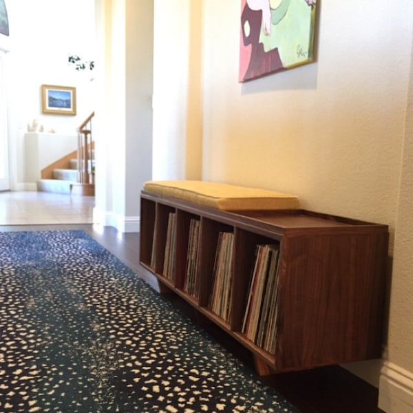 Custom sized hallway bench